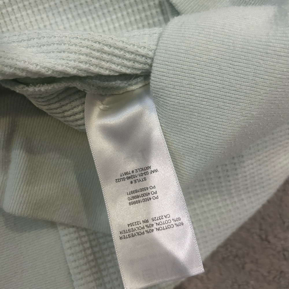 TNA Aritzia Waffle Long Sleeve Mint Green - Picture 6 of 7